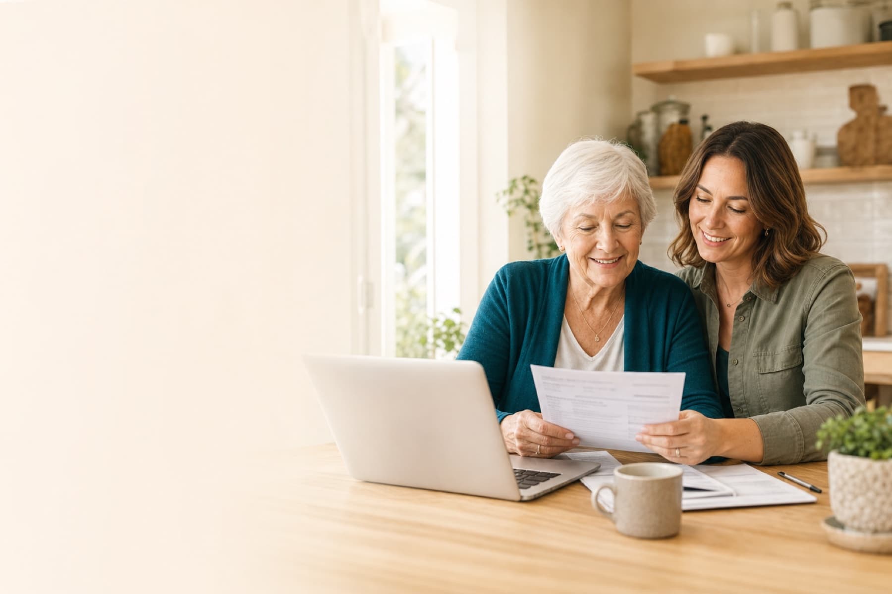 A family reviewing Medicare information together